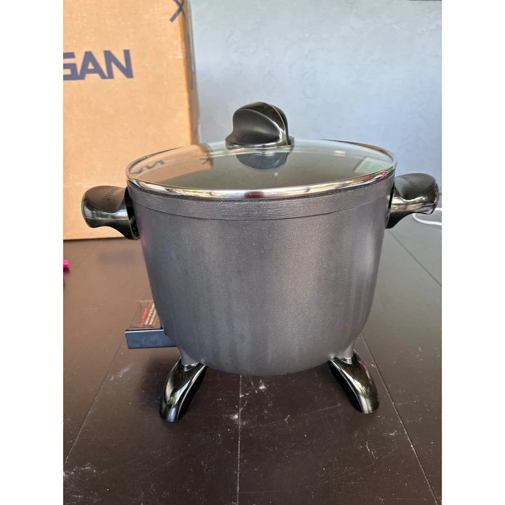 Presto Kitchen Kettle Multi-Cooker Steamer Deep Fryer Black 1200W Nonstick